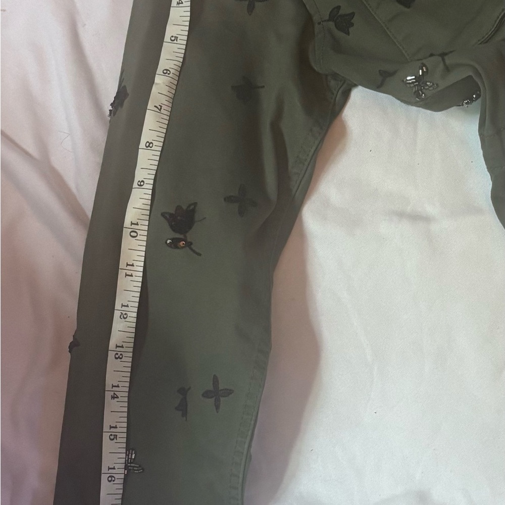Scripted Embellished Green Jacket - Picture 8 of 10
